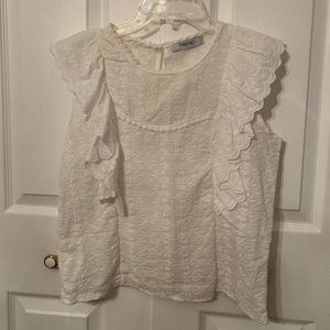 Boutique White Eyelet Blouse